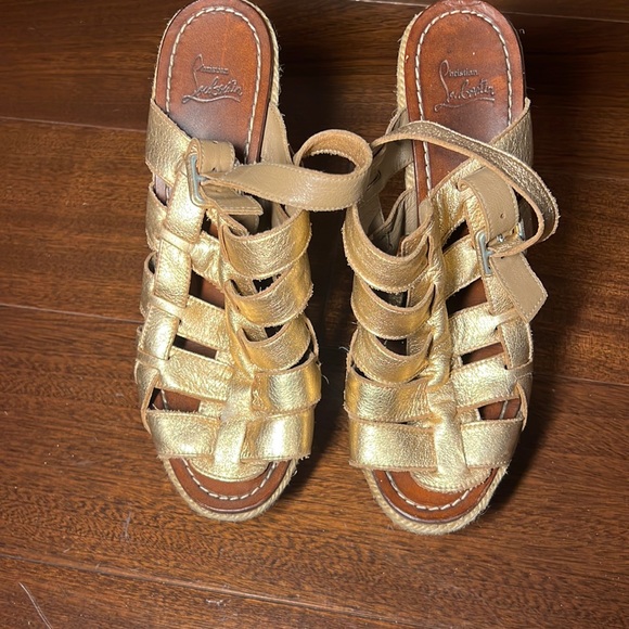Christian Louboutin Shoes - Christian Louboutin's gold wedge